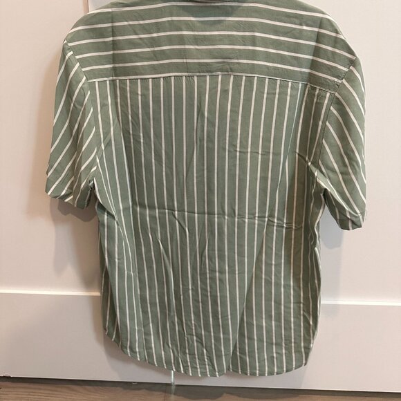 Denim & Flower Green & White Striped Button-Down Shirt – Size S - Picture 2 of 2